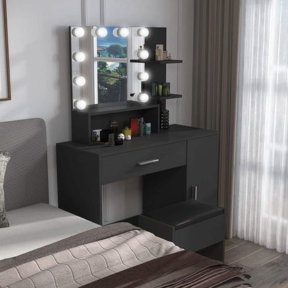 Rectangular Makeup Table with Mirror