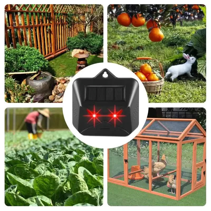 Red LED Light Waterproof Predator Repellent for Gardens