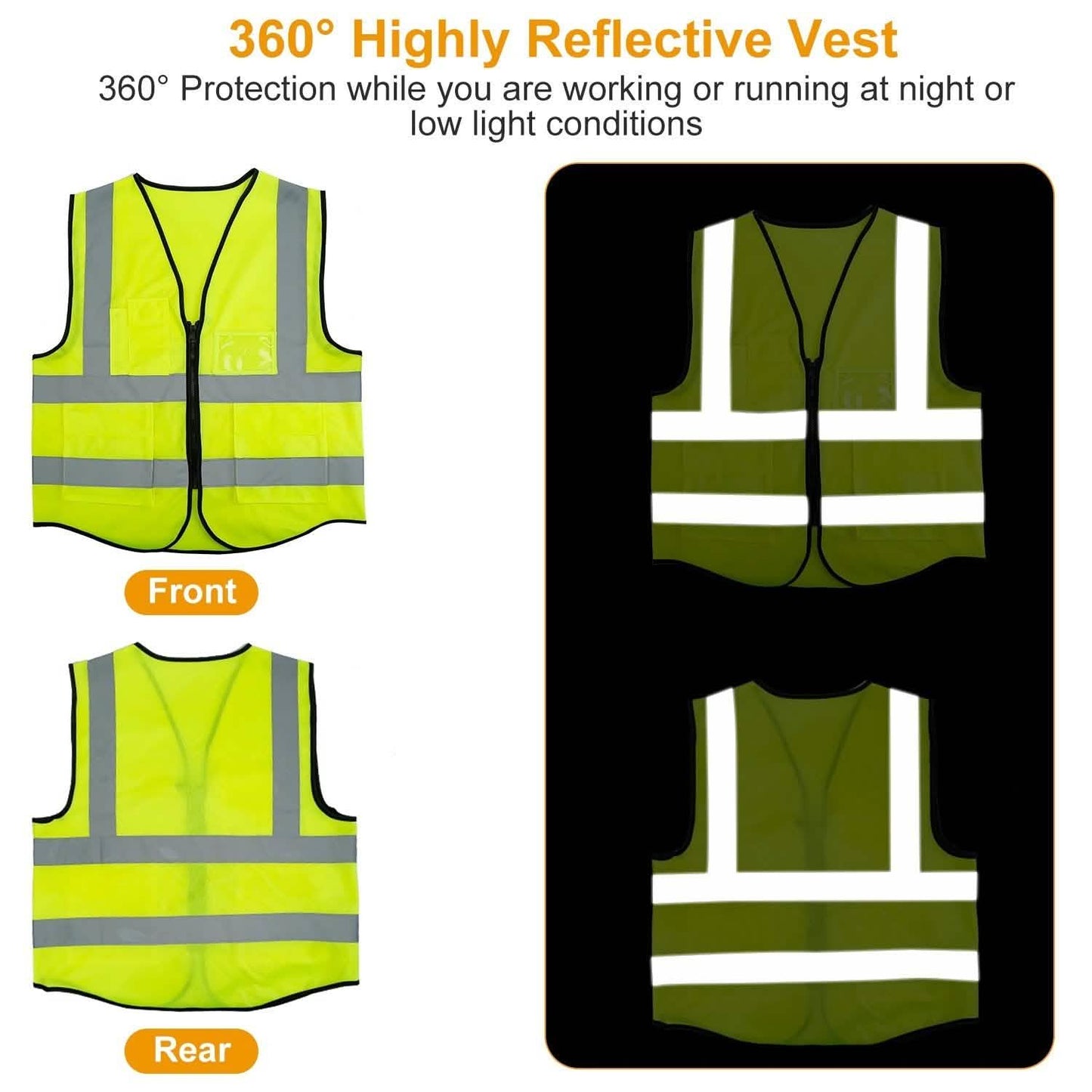 Reflective Safety Vest High Visible Waistcoat