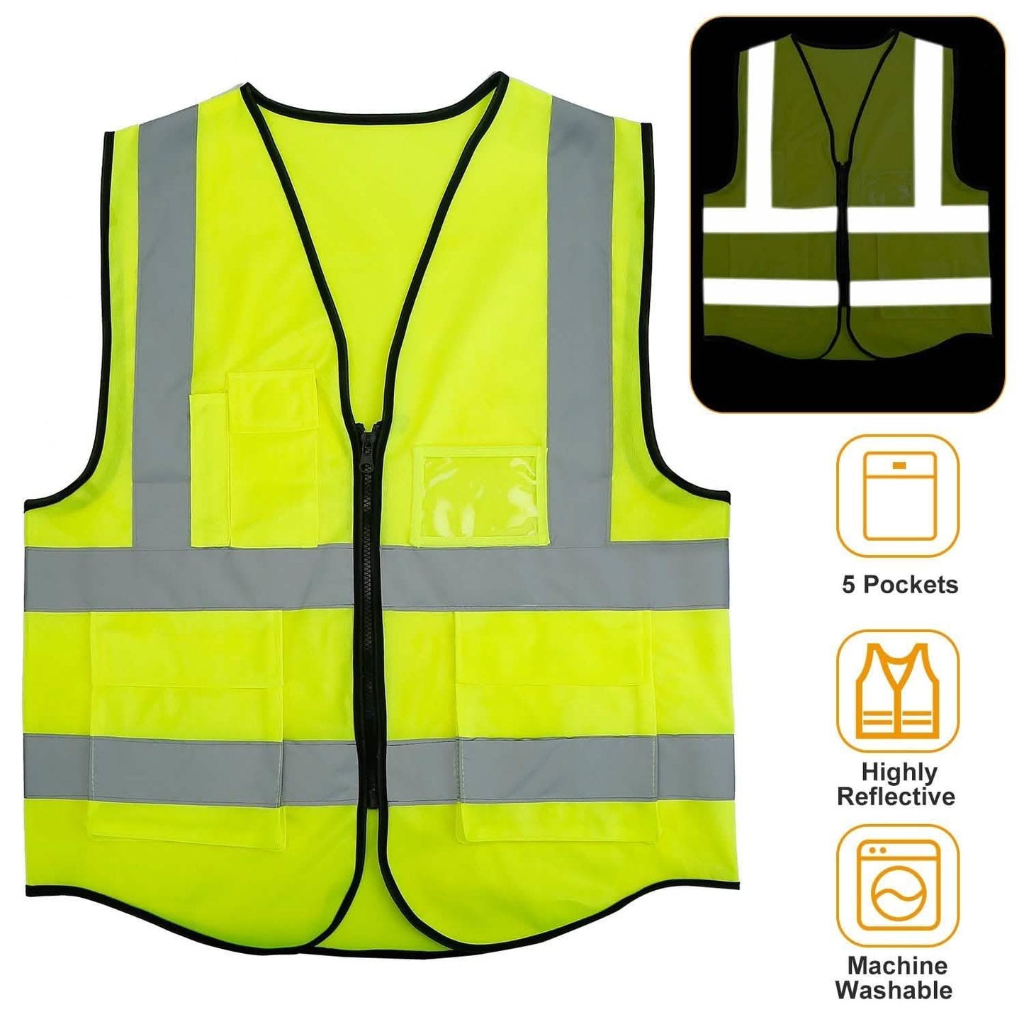 Reflective Safety Vest High Visible Waistcoat