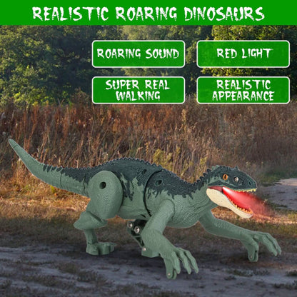 Remote Control Dinosaur with 3D Eye Roaring Sounds for 3-12 Years Old