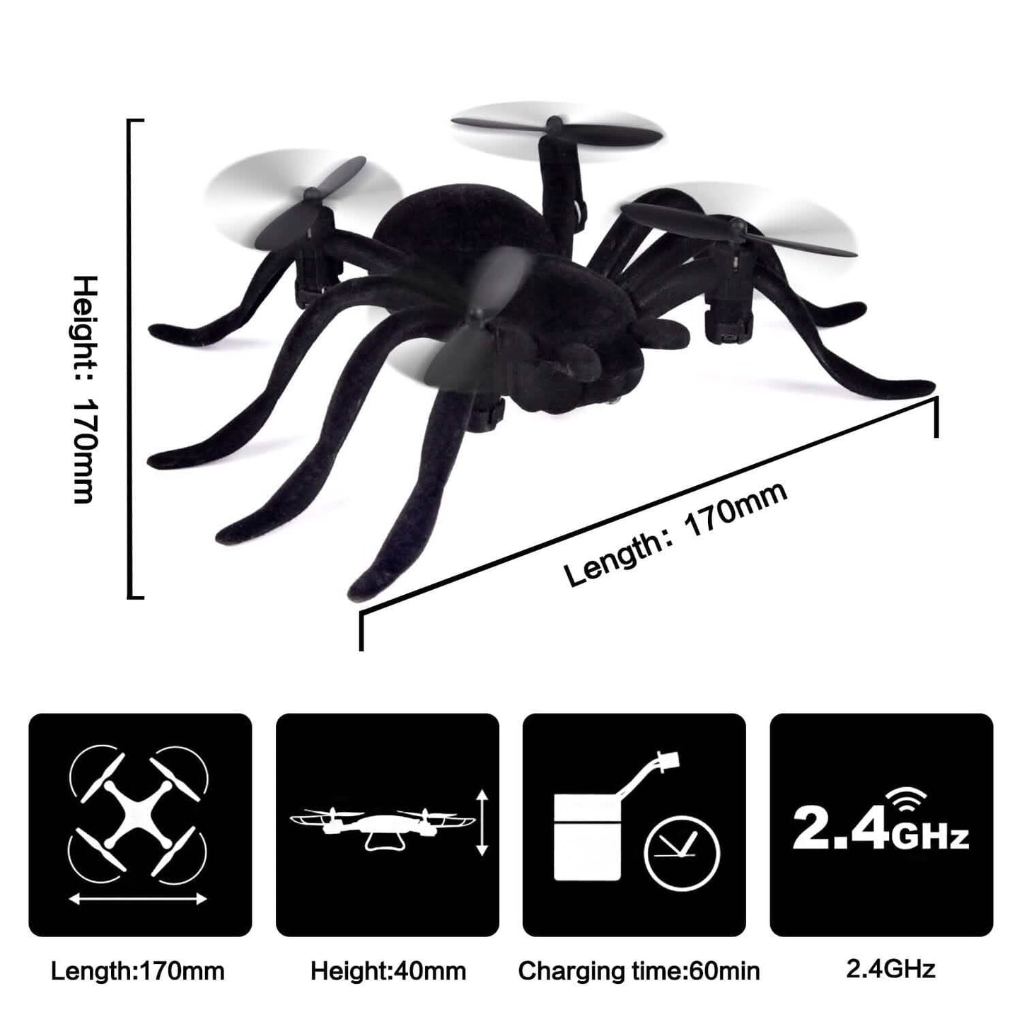 Remote Control Spider Quadcopter Toy Drone