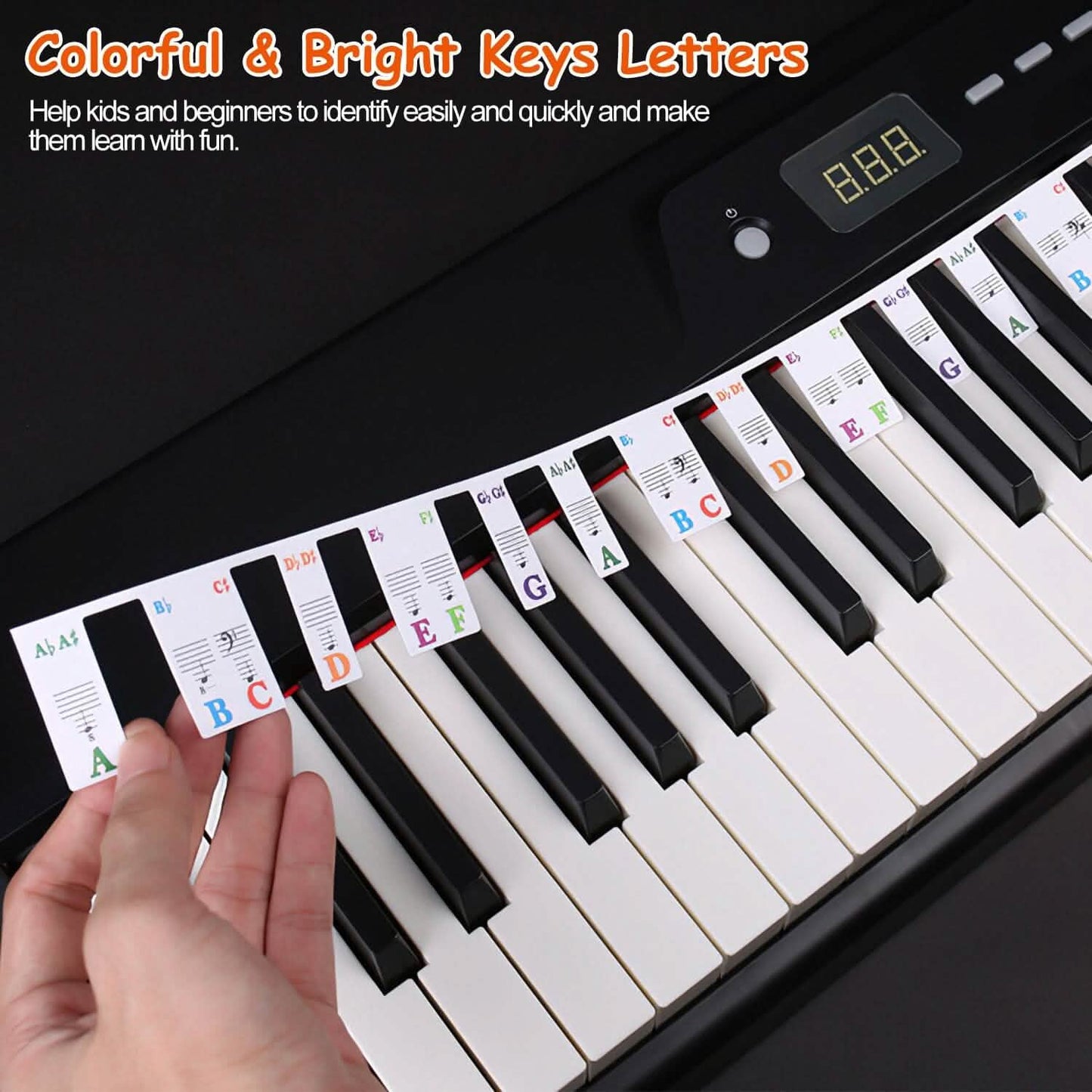 Removable PVC Piano Keyboard Stickers