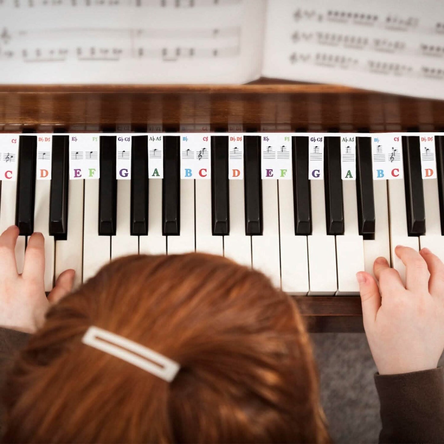 Removable PVC Piano Keyboard Stickers