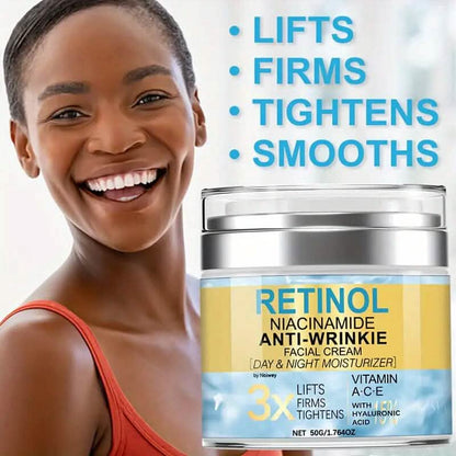 Retinol and Collagen Face Cream 1.764oz Anti-Wrinkle and Lifting with Vitamin E, Niacinamide
