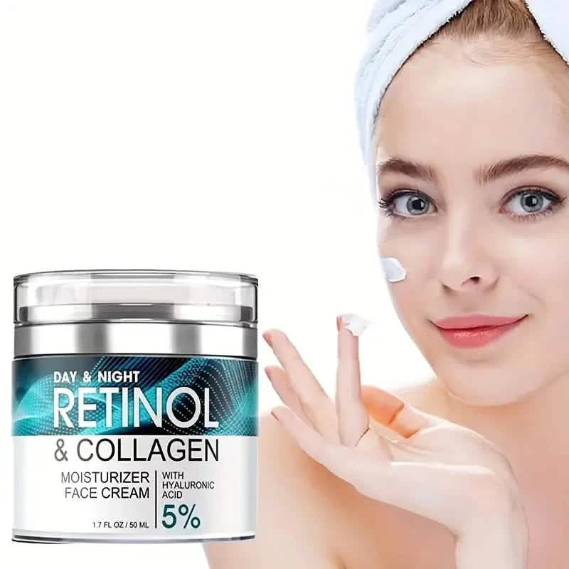 Retinol Moisturizing Cream With Collagen, Hyaluronic Acid, Vitamin C+E, Soothes Dry Skin
