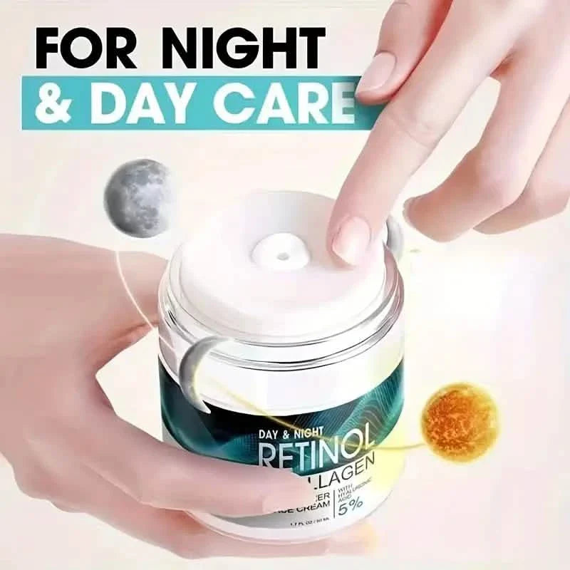 Retinol Moisturizing Cream With Collagen, Hyaluronic Acid, Vitamin C+E, Soothes Dry Skin