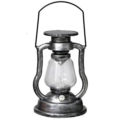 Retro Kerosene Lamp LED Horse Lantern Outdoor Waterproof Portable Rechargeable Solar Powered Flame Light