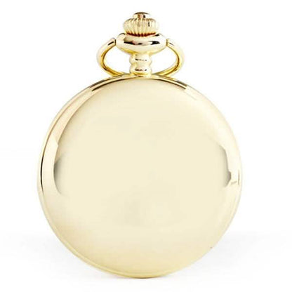 Retro Smooth Men Pocket Watch with Chain