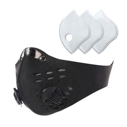 Reusable Face Mask with 3 Carbon Filters