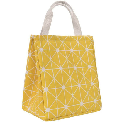 Reusable Lunch Bag Insulated Lunch Box Canvas Fabric with Aluminum Foil