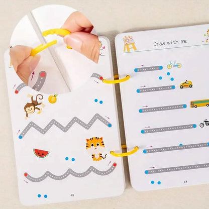 Reusable Magic Practice Workbook Set with Erasable Pen and Refills