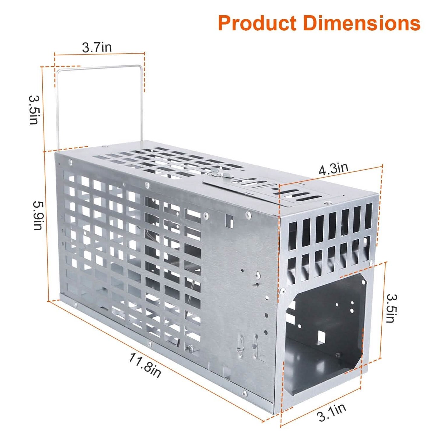 Reusable Metal Rat Cage Catch Release Continuous Capture