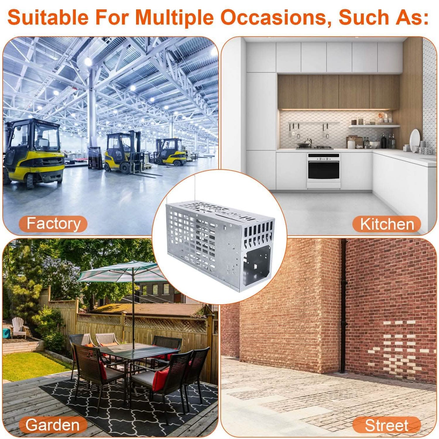 Reusable Metal Rat Cage Catch Release Continuous Capture