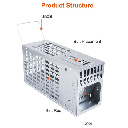 Reusable Metal Rat Cage Catch Release Continuous Capture
