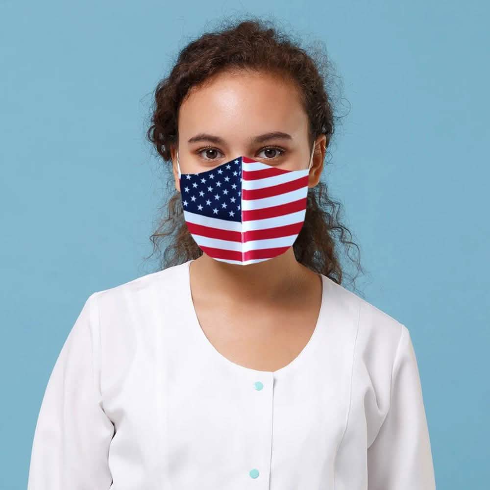 Reusable Non-Medical USA Flag Mask