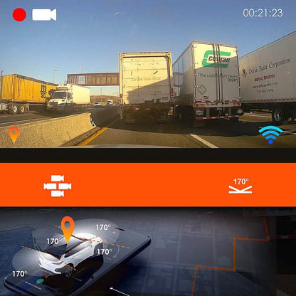 Rexing - R4 4 Channel Dash Cam with All Around 1080p Resolution, Wi-Fi, and GPS - Black  (Refurbished)