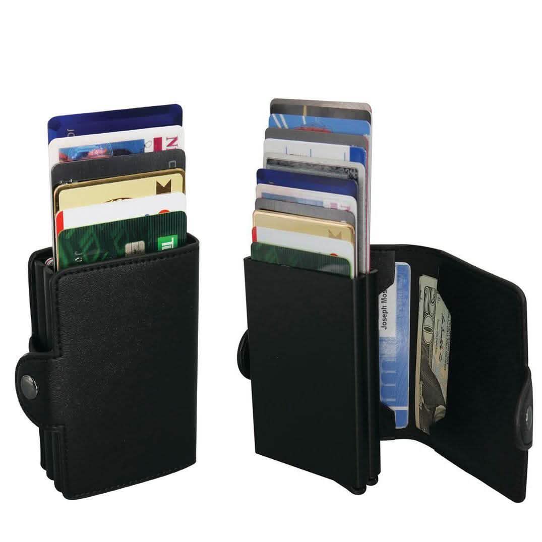RFID-Blocking Cascading Quick Card Wallet
