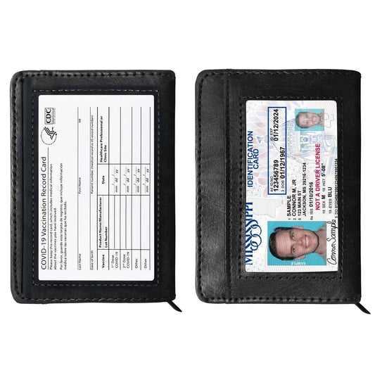RFID-Blocking Slim Faux Leather Wallet