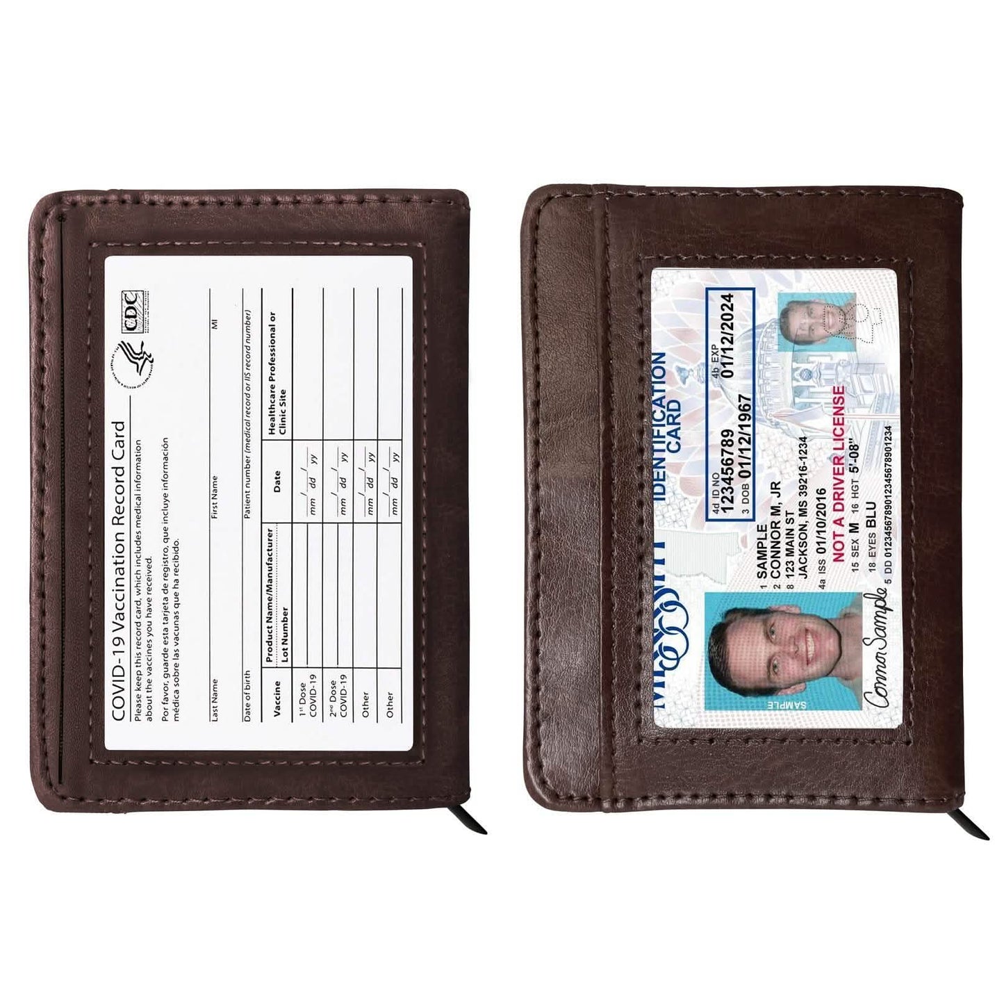 RFID-Blocking Slim Faux Leather Wallet