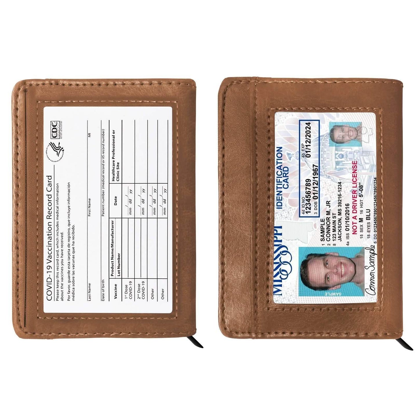 RFID-Blocking Slim Faux Leather Wallet