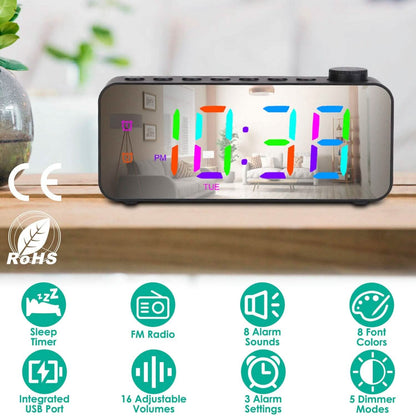 RGB Color LED Digital Alarm Clock