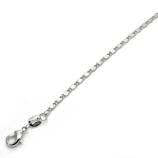 Rhodium Filled High Polish Finish Basic Necklace