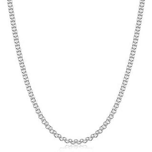 Rhodium Filled High Polish Finish Bismark Chain 20''