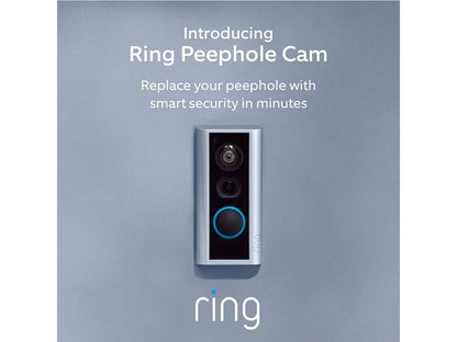 Ring Peephole Cam Video Doorbell Smart, Compact HD Video Wifi Doorbell
