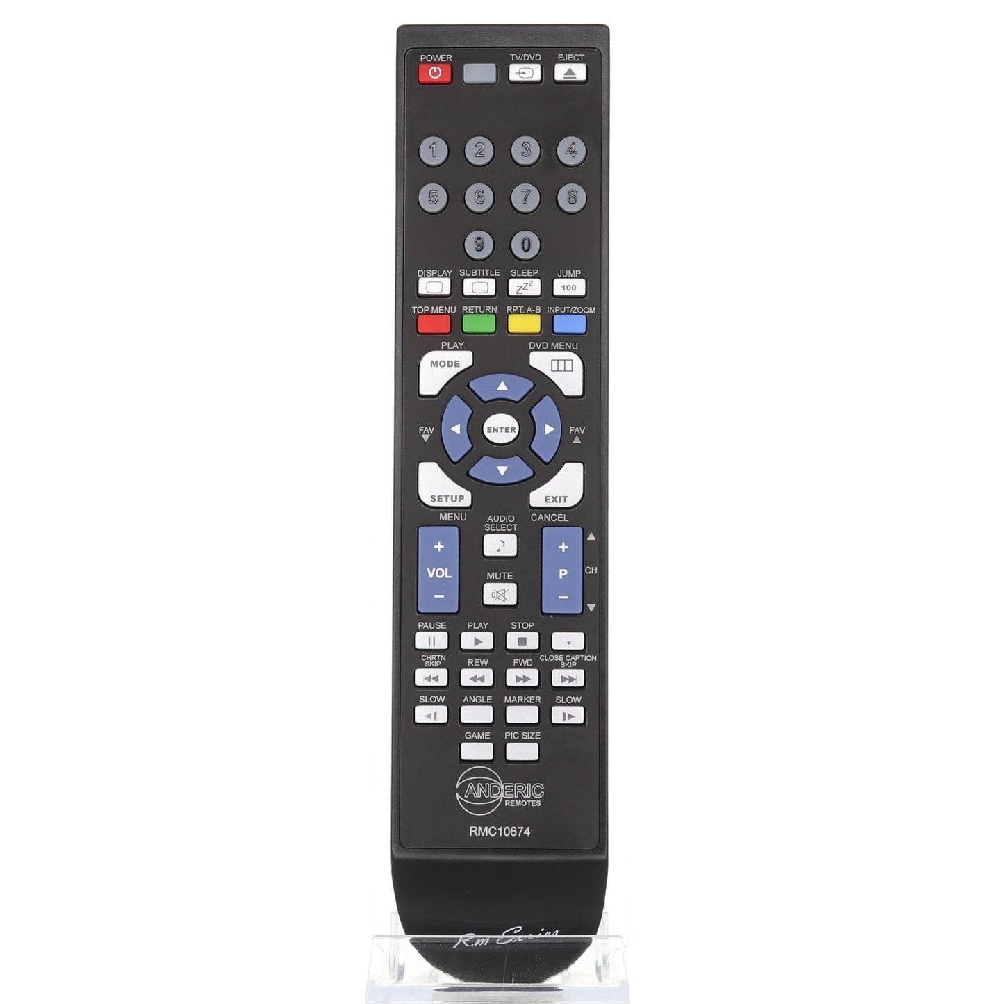 Anderic TV/DVD Remote Control for Toshiba SE-R0305, DC-LWB1, and others - RMC10674