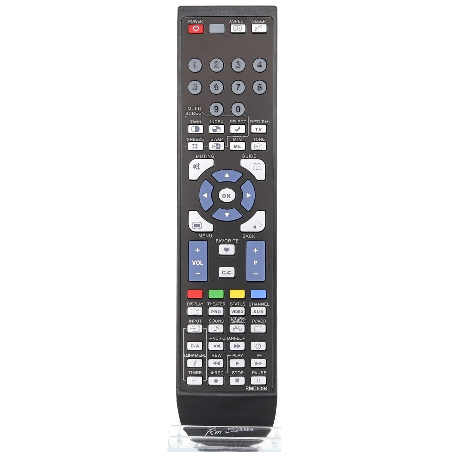 Anderic Replacement TV Remote Control for JVC RM-C322G, RM-C1200G, RM-C14G, and More - RMC5094