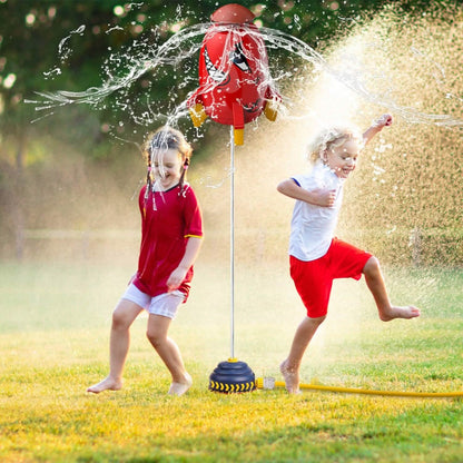 Rocket Sprinkler Launcher Water Sprinkler Flying Splashing 360° Rotation for 3+ Years Old