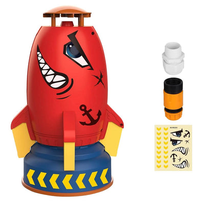 Rocket Sprinkler Launcher Water Sprinkler Flying Splashing 360° Rotation for 3+ Years Old