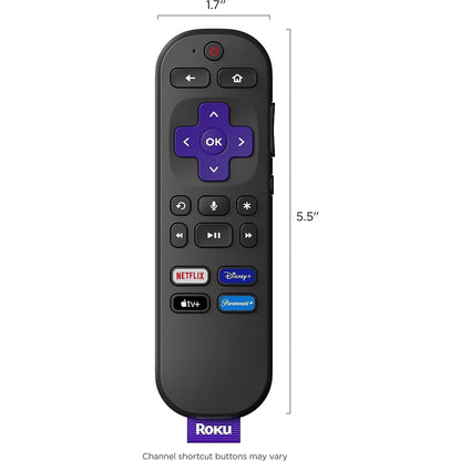Roku RC-FA1 Universal for Roku Streaming Stick and Roku TVs Voice Roku Streaming Remote Control