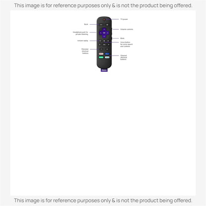 Substitute for Roku RC-506 Voice Streaming Remote Control [RCGZ1, NO HEADPHONE / SHORTKEYS]