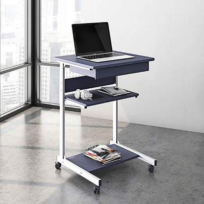 Rolling Laptop Cart with Storage