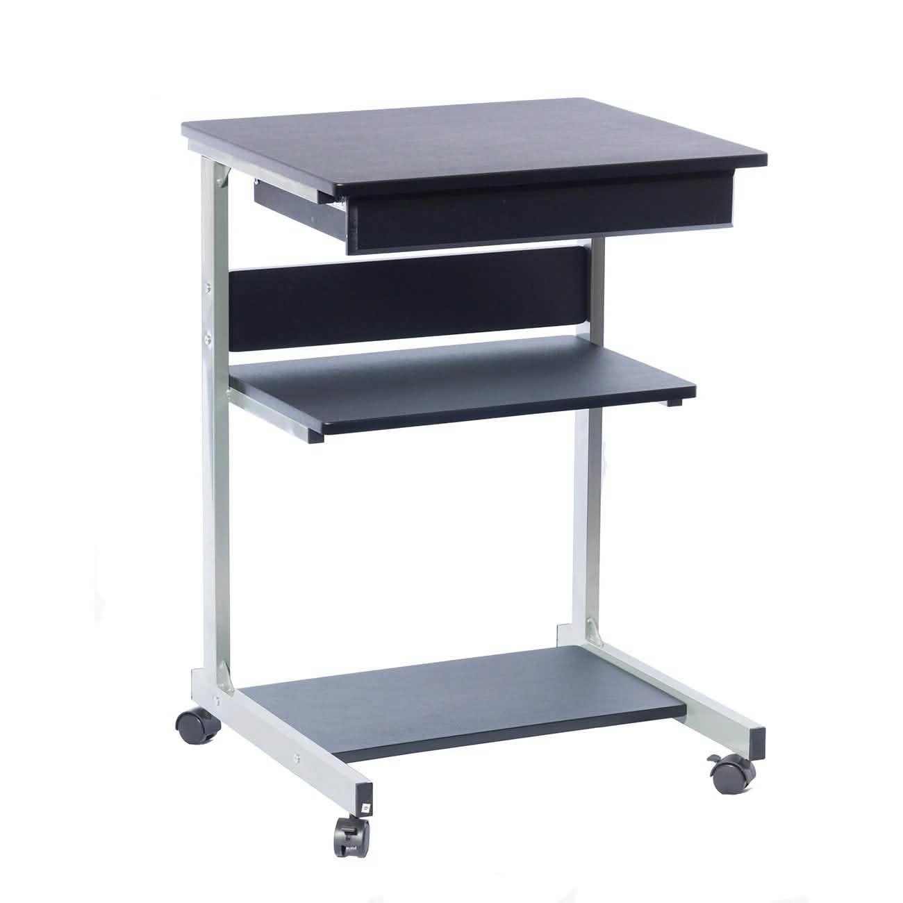 Rolling Laptop Cart with Storage