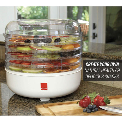 Ronco 5-Tray Dehydrator, Food Preserver, Quiet Dehydrating and Easy to Use