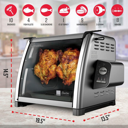Ronco Modern Rotisserie Oven, Large Capacity (15lbs) Countertop Oven