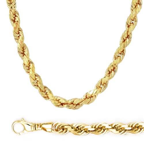 Rope Chain in Yellow Gold - 10mm