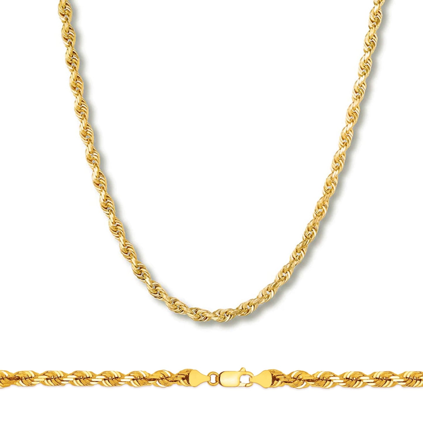 Rope Chain in Yellow Gold - 4mm