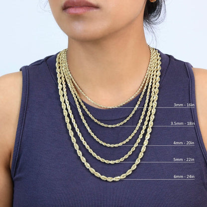 Rope Chain in Yellow Gold - 5mm