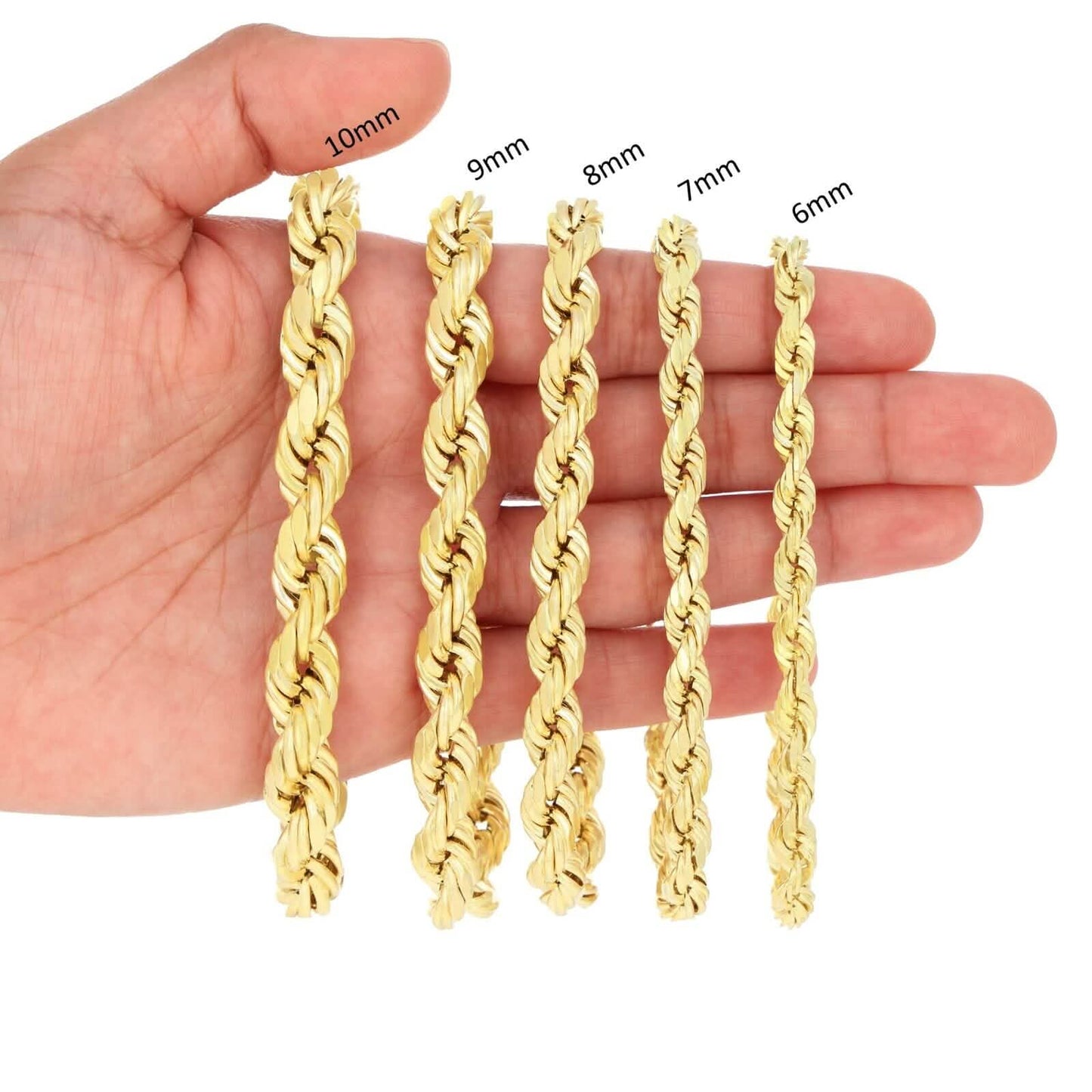 Rope Chain in Yellow Gold - 5mm