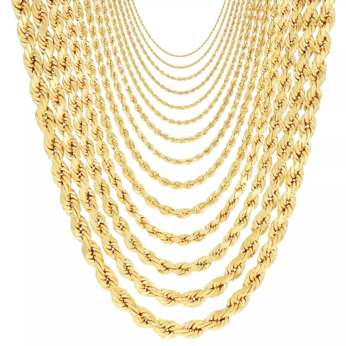 Rope Chain in Yellow Gold - 6mm