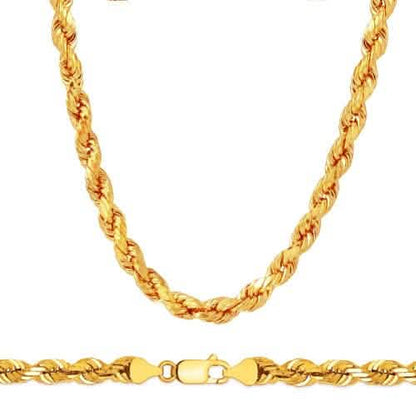 Rope Chain in Yellow Gold - 7mm