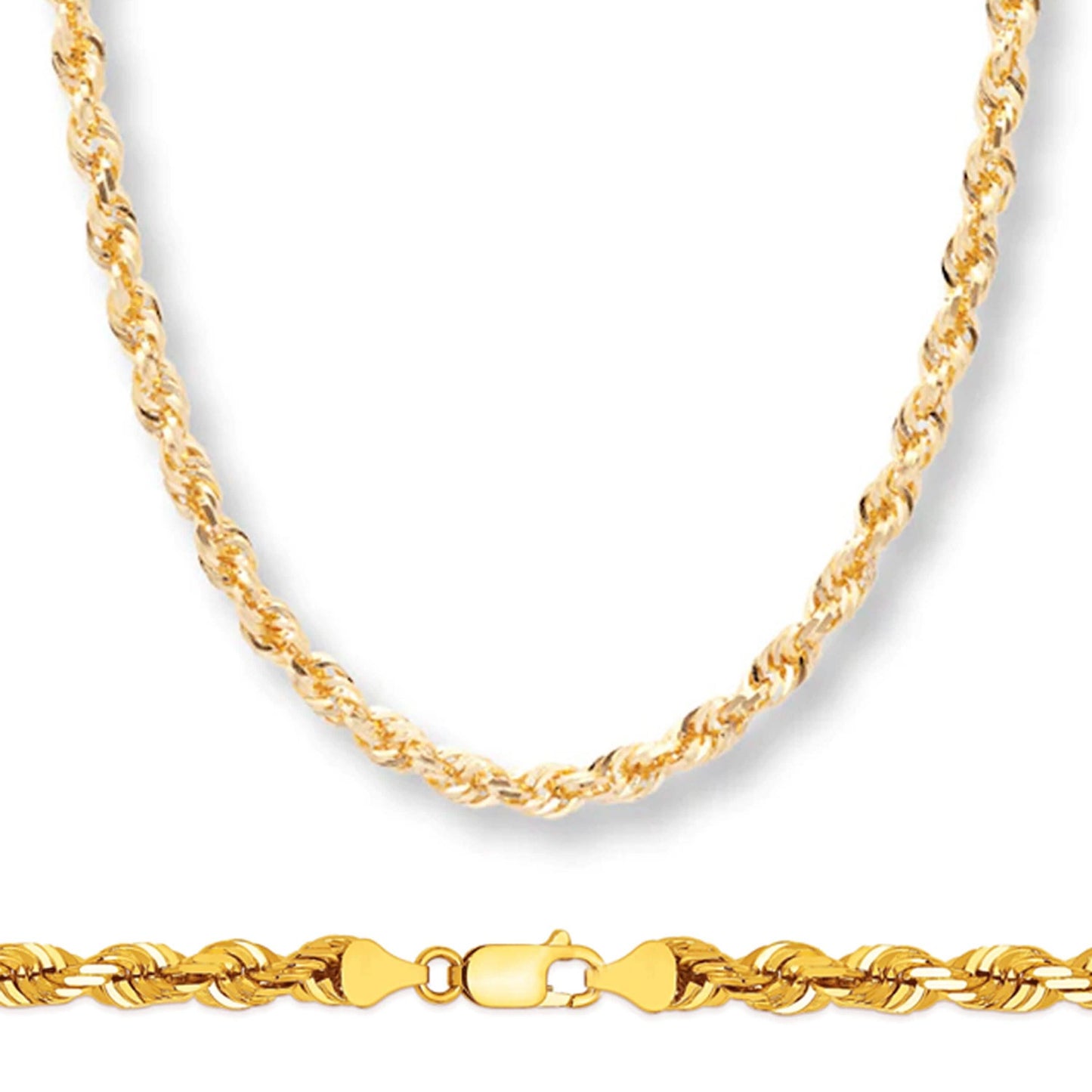Rope Chain in Yellow Gold - 8mm