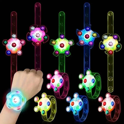 6-Pack: Rotary Gyro Watch Bracelet Toy for Kids