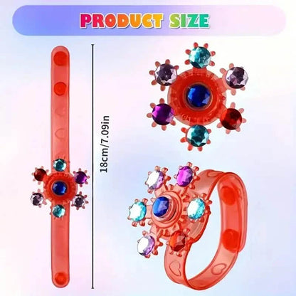 6-Pack: Rotary Gyro Watch Bracelet Toy for Kids