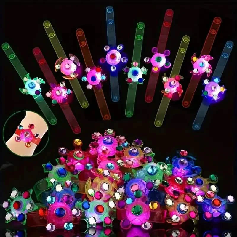 6-Pack: Rotary Gyro Watch Bracelet Toy for Kids