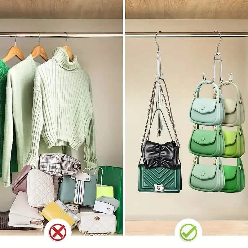 Rotatable Metal Purse Hanger Organizer